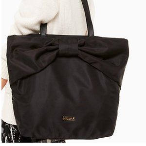 Kate Spade Nylon Tote Bow W/Zipper Black